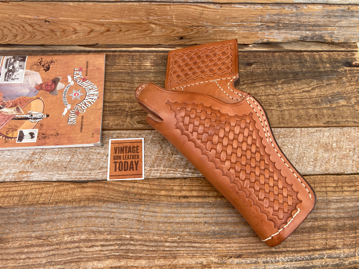 TEX SHOEMAKER ショットシェルポウチ Tex Shoemaker Oil Tan Basketweave Leather 35K Border Holster