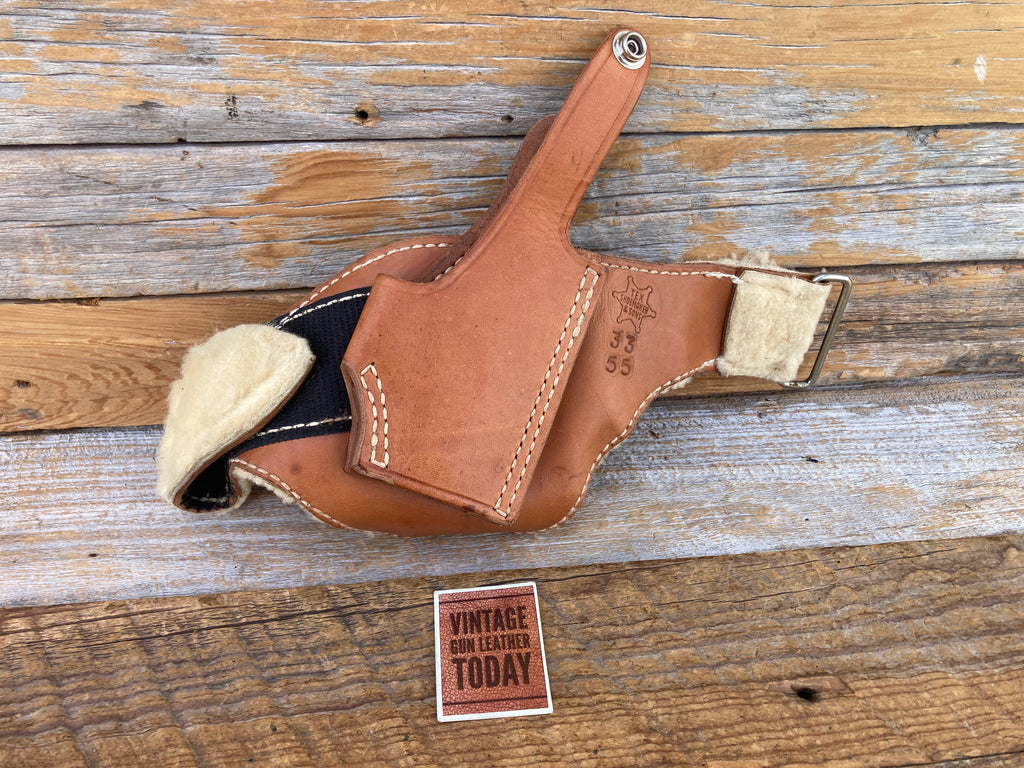 Vintage Tex Shoemaker Brown Leather Ankle Holster Rig For Raven P25 .25 Auto