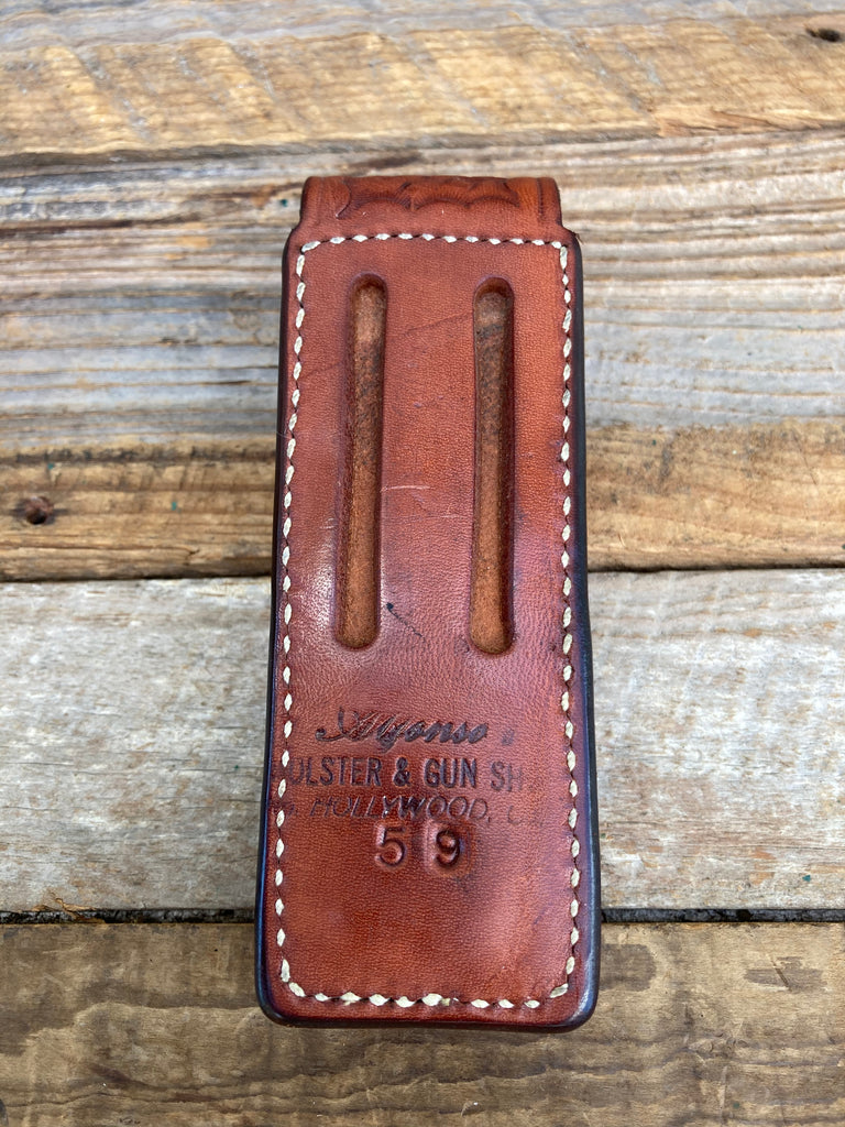 Vintage Alfonso's Leather Single Magazine Carrier For Steel Double Stack Model 59