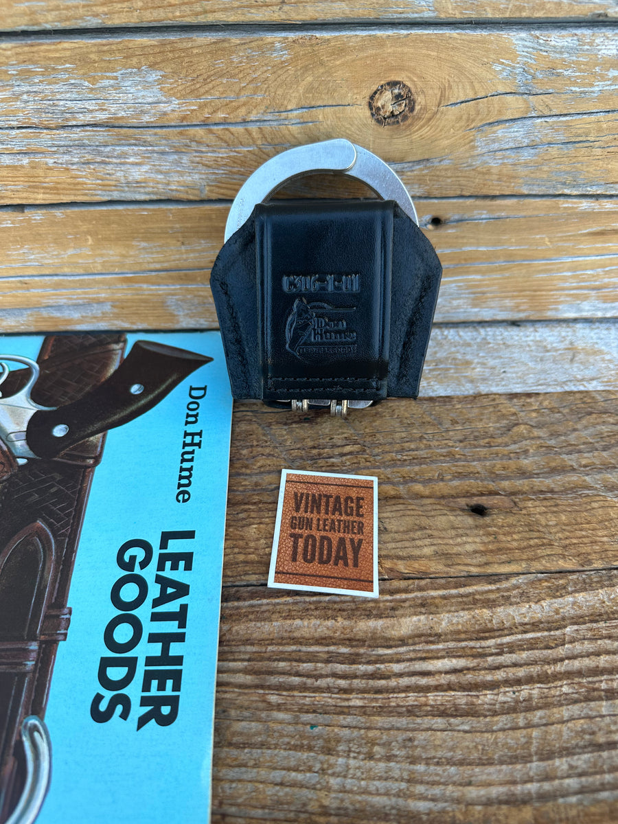 Don Hume Black Basketweave Open Top Cuff Case Hinge / ASP / S&W Model