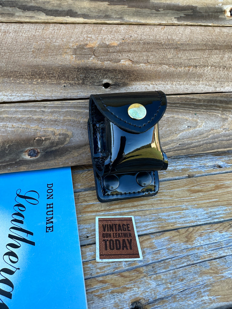 Don Hume Police Duty M26 X26 Taser Cartridge Holder Clarino Gloss Brass Snap on