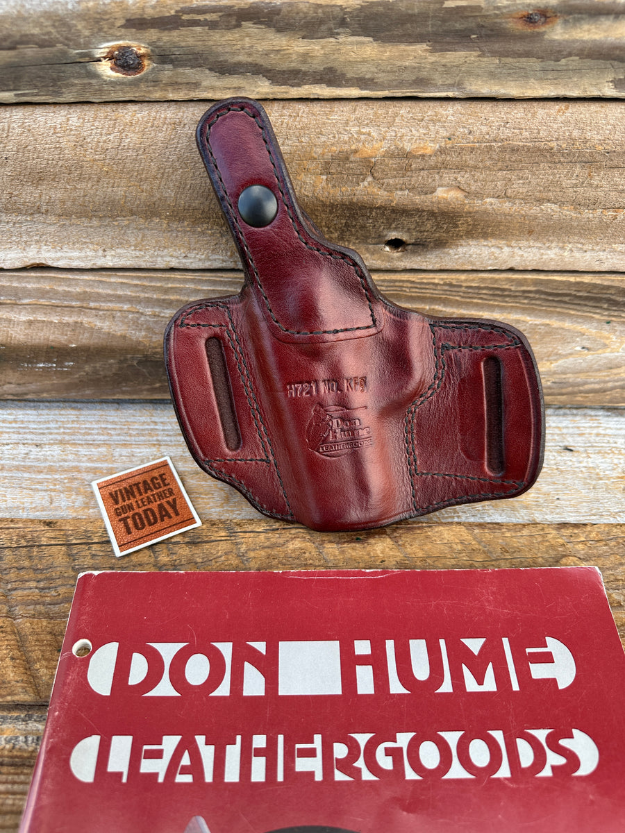 Vintage Don Hume Brown Leather H721 OWB Holster For KAHR P9 Right