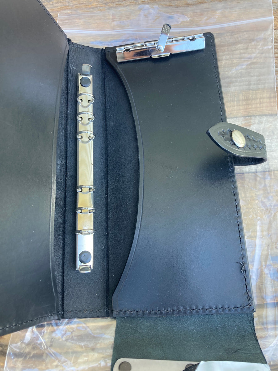 AKER Black Basket Leather Police / Sheriff Citation / Summons Ticket B