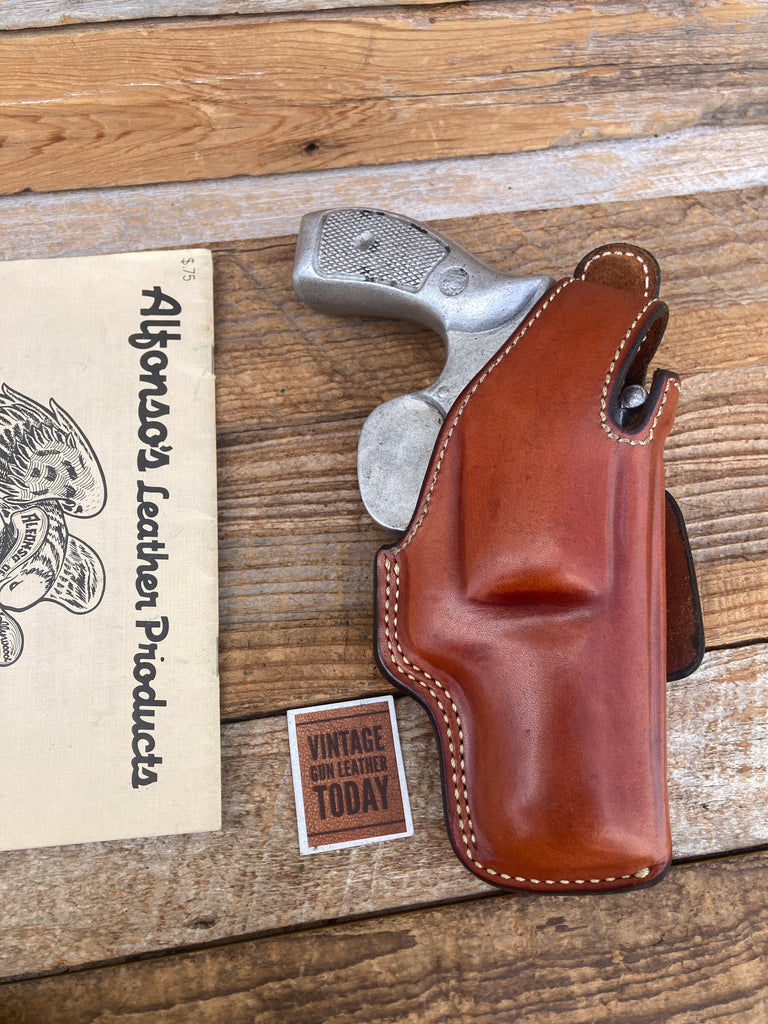 Alfonso's Plain Brown Leather Lined Holster For S&W 586 686 L Frame Revolver 2.5