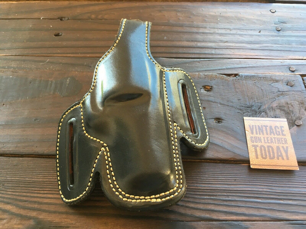 Alfonso's F60 Black Leather Suede Lined Holster For S&W K Frame 2.5" Revolvers