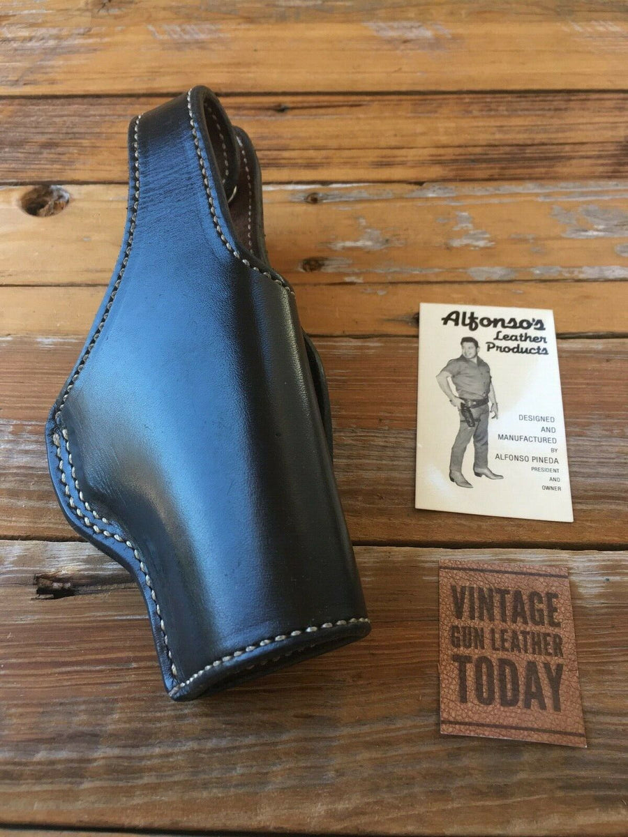 Alfonso's of Hollywood Black Leather Suede Lined Holster For GLOCK 