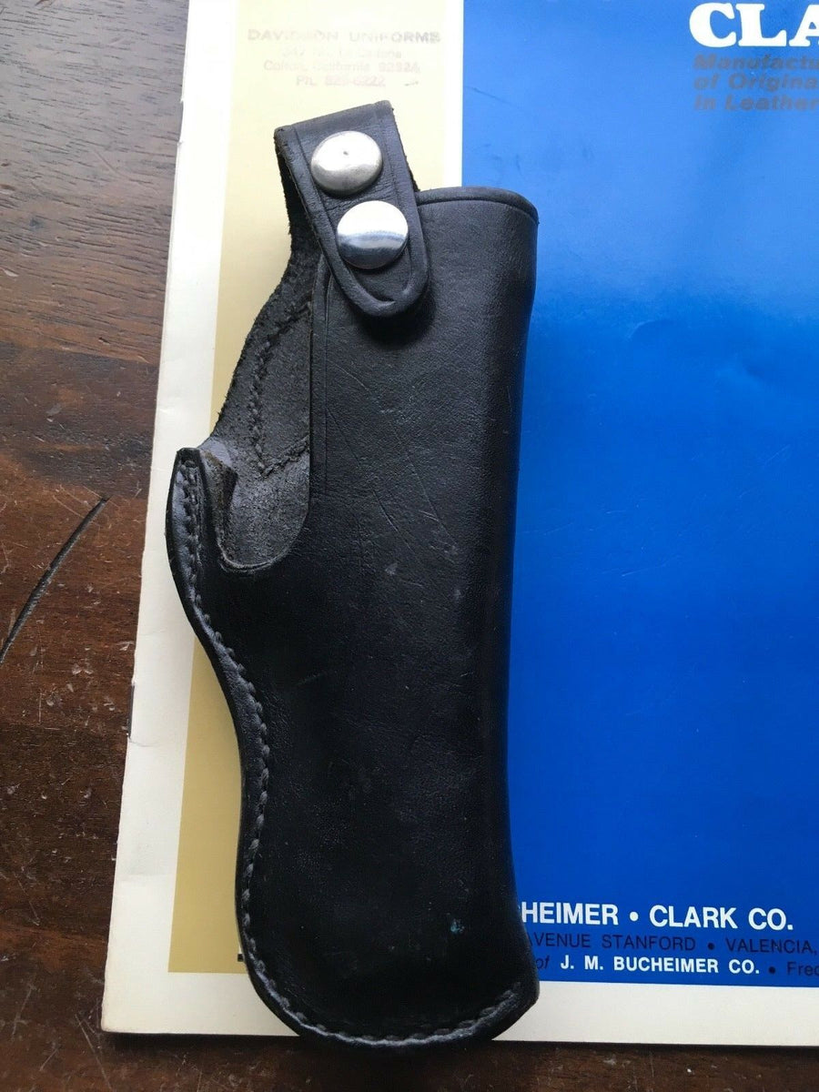 Vintage Bucheimer Detective Black Leather OWB Holster For .32 .380