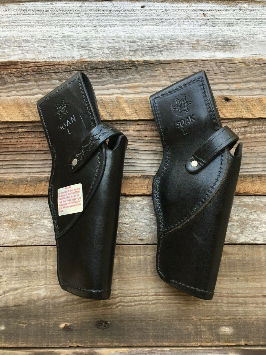 Vintage Tex Shoemaker 50A Black Leather Jordan Style Holster For