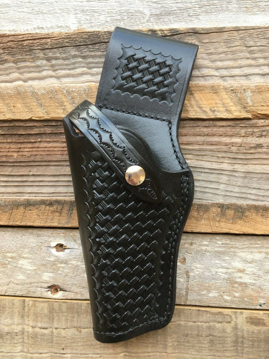 Vintage Tex Shoemaker 50A Black Leather Jordan Style Holster For