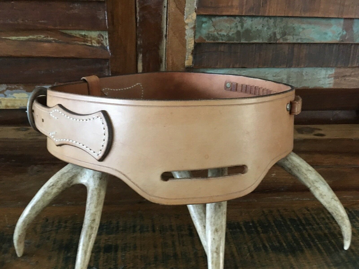 Vintage Tex Shoemaker Cartridge Western Drop Gun Belt .22 33.5 to 37.2