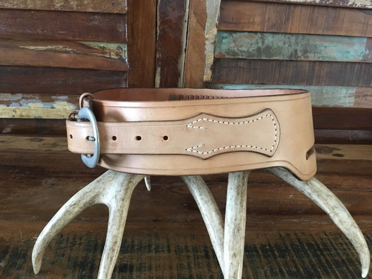 Vintage Tex Shoemaker Cartridge Western Drop Gun Belt .22 33.5 to 37.2
