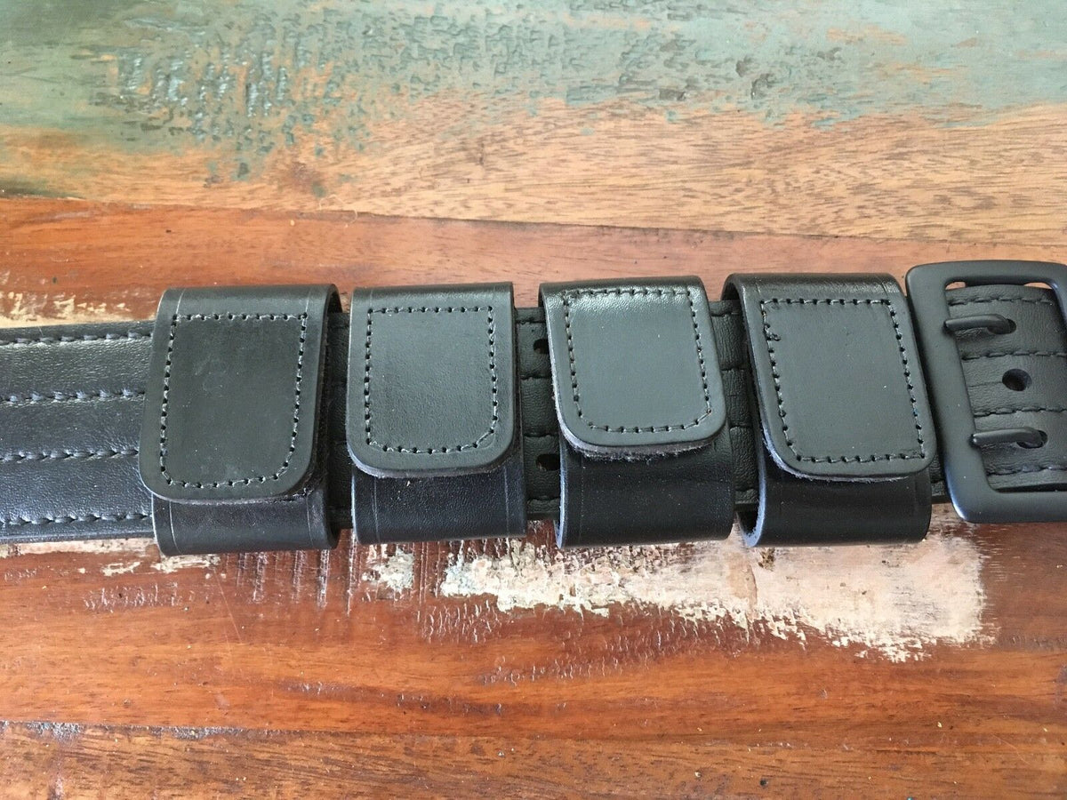 Set Of 4 Tex Shoemaker Black Leather Duty Belt Keepers 7/8 Wide For 2 –  vintagegunleather