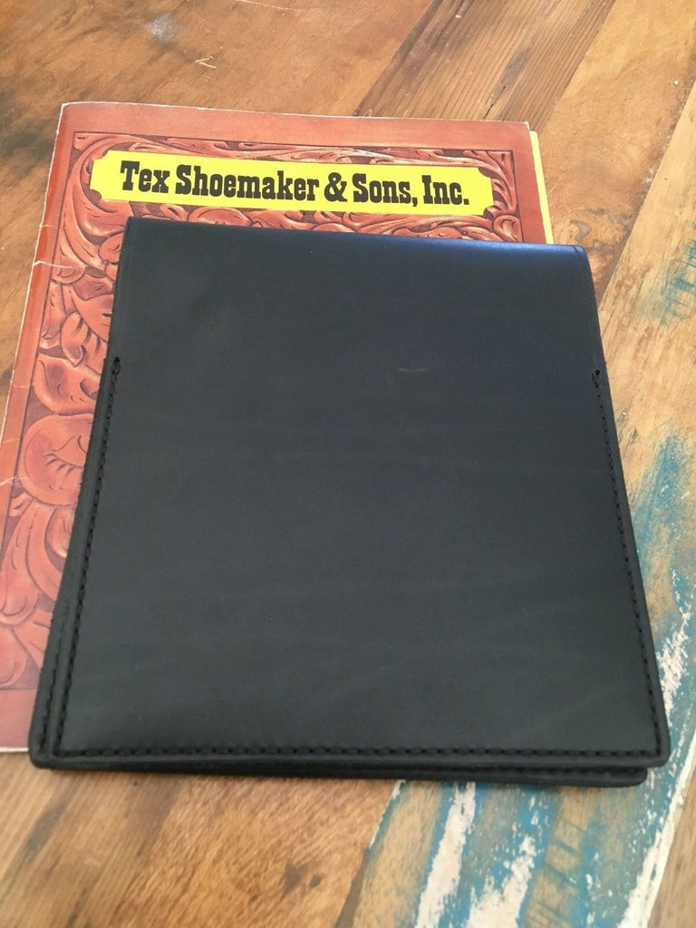 Tex Shoemaker Notebook Holder Basketweave Leather 7 3/8" x 8 1/4" Fire EMS