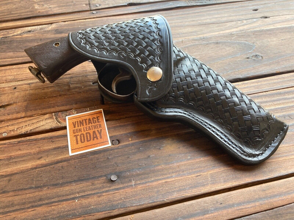 Alfonso's Black Basketweave Leather Flap Holster For S&W