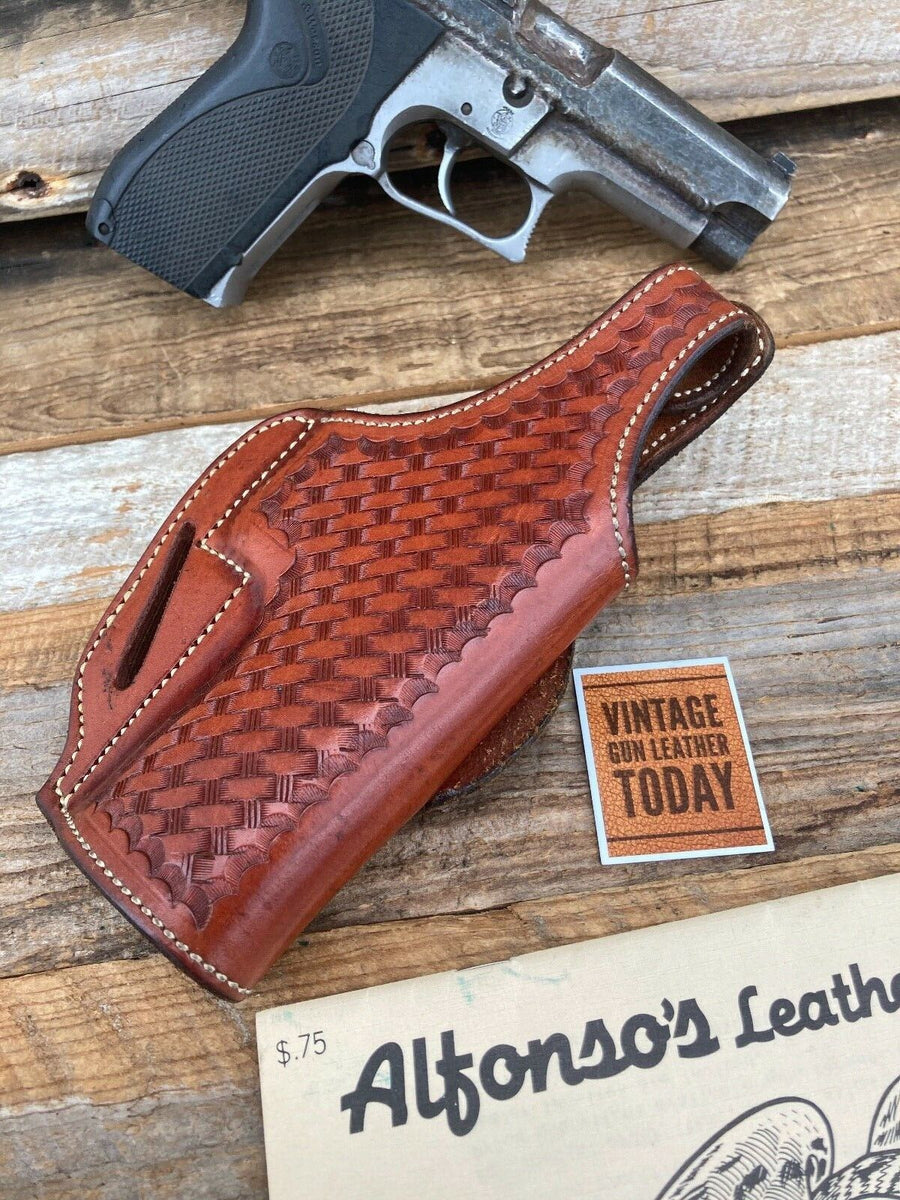 Alfonso's Brown Basketweave Suede Lined Holster For S&W 5906 Thumb Bre ...