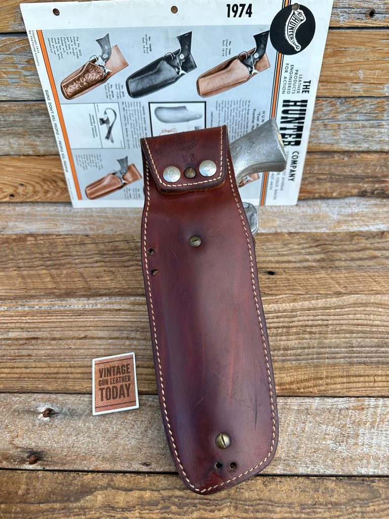 Vintage Hunter Brown Leather F13 Frontier Holster For Colt Ruger Iver Revolver