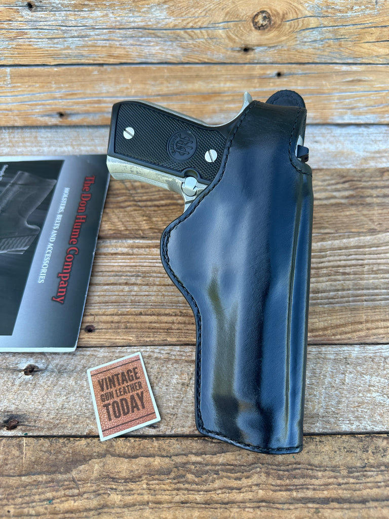 Vintage Don Hume H 727 26B Black Leather OWB Holster For Beretta 92 Brigadier