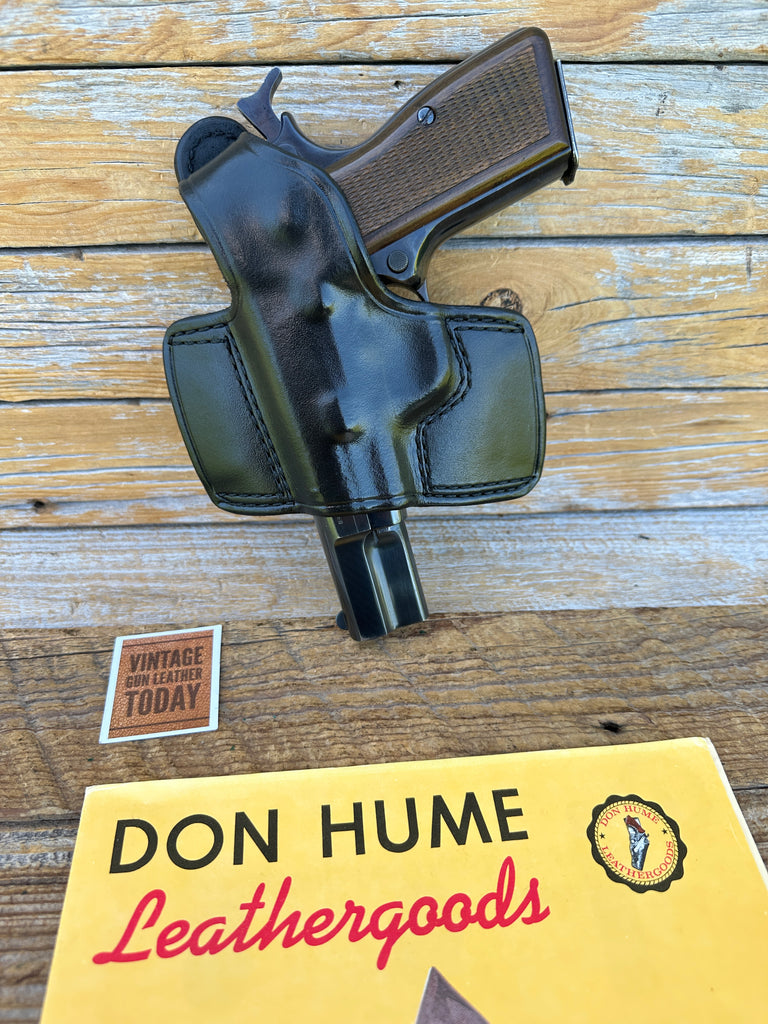 Vintage Don Hume Black Leather H717 11 OWB Holster For Browning Hi Power LEFT