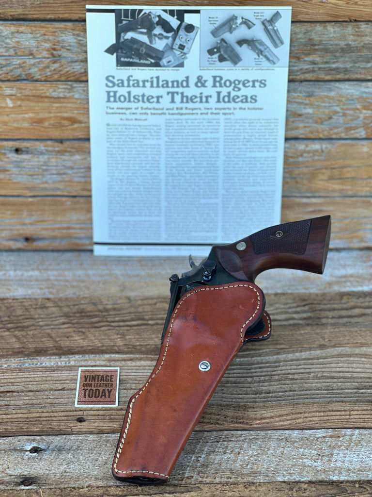 Vintage Rogers Plaxco World Speed Competition Holster For S&W K Frame 6" LEFT