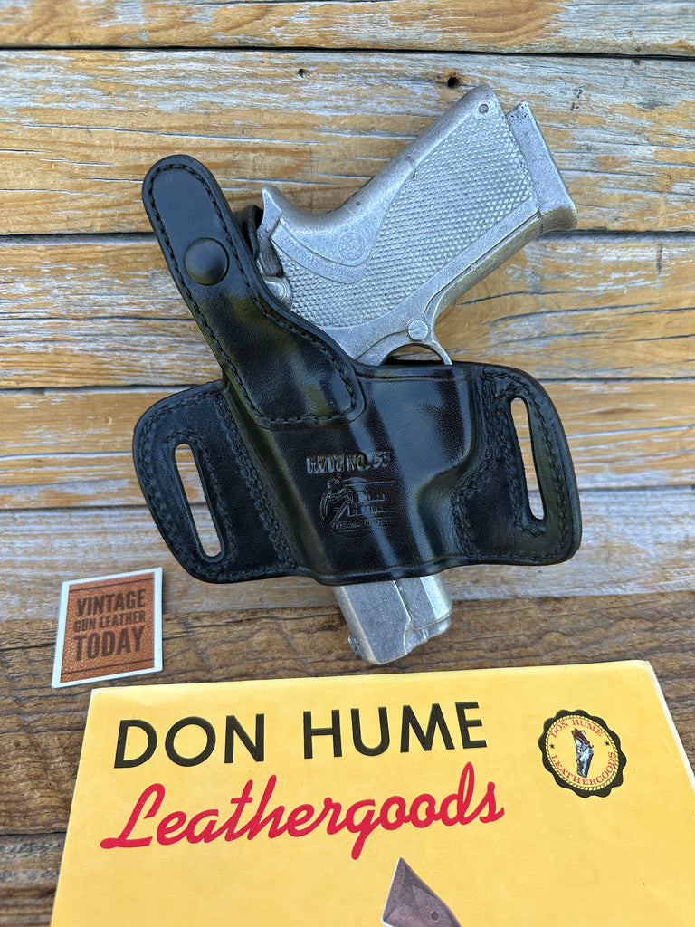 Vintage Don Hume Black Leather H717 33 OWB Holster 4516-1, 457 Right
