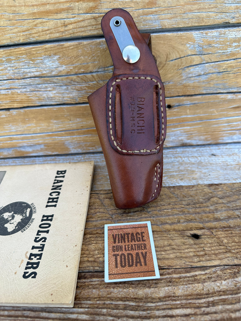 Vintage Early Bianchi #19 Brown Leather OWB Holster For HSC Mauser Right