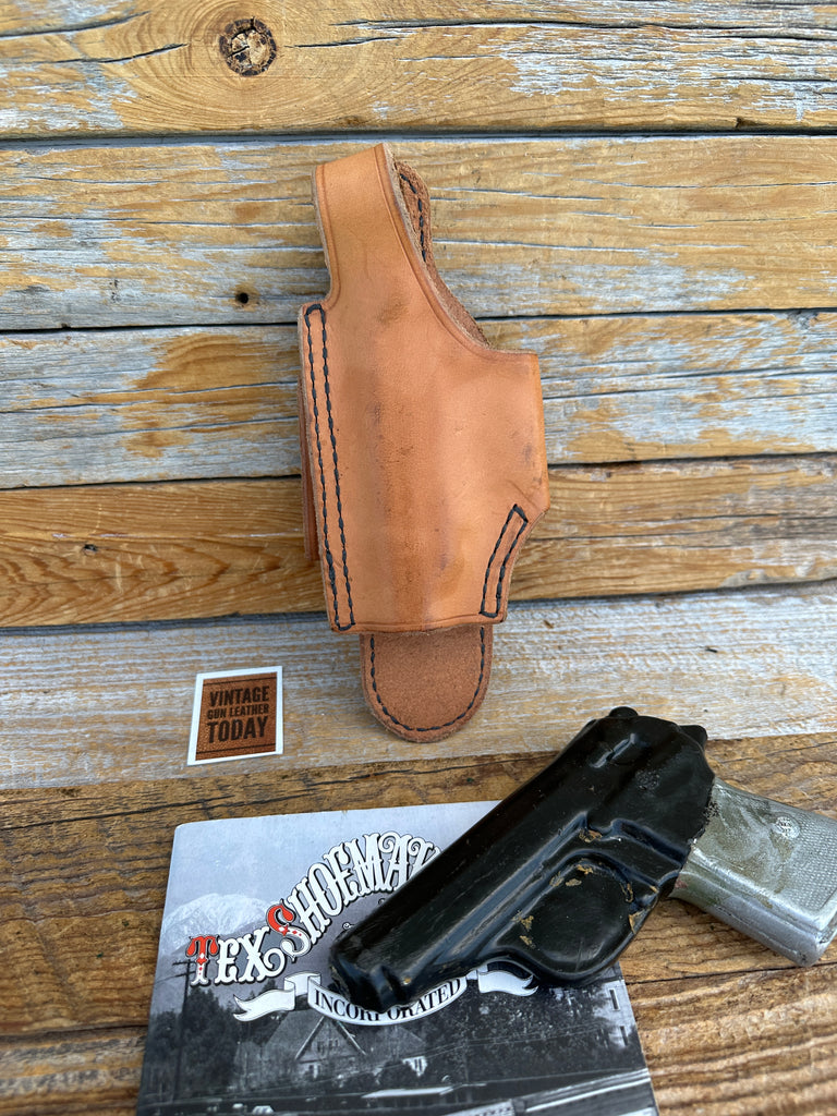 Tex Shoemaker Plain Brown Leather Paddle Holster For Walther PPK PPK/S LEFT #1