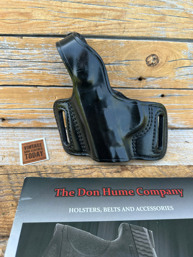 Vintage Don Hume H717 Open Slot Black Leather OWB Holster For S&W M&P .45