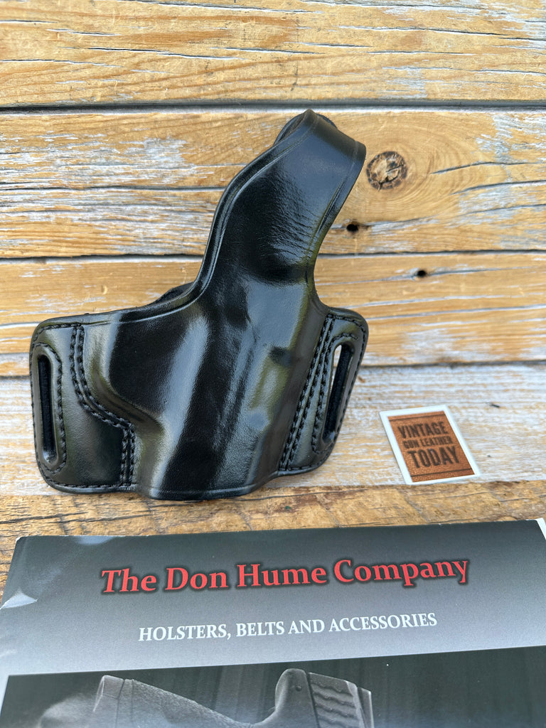 Vintage Don Hume H717 Open Slot Black Leather OWB Holster For S&W M&P .45