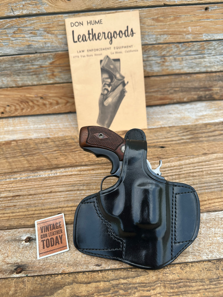 Vintage Don Hume H721 Black Basket Leather Holster For S&W J Charter 2" Revolver