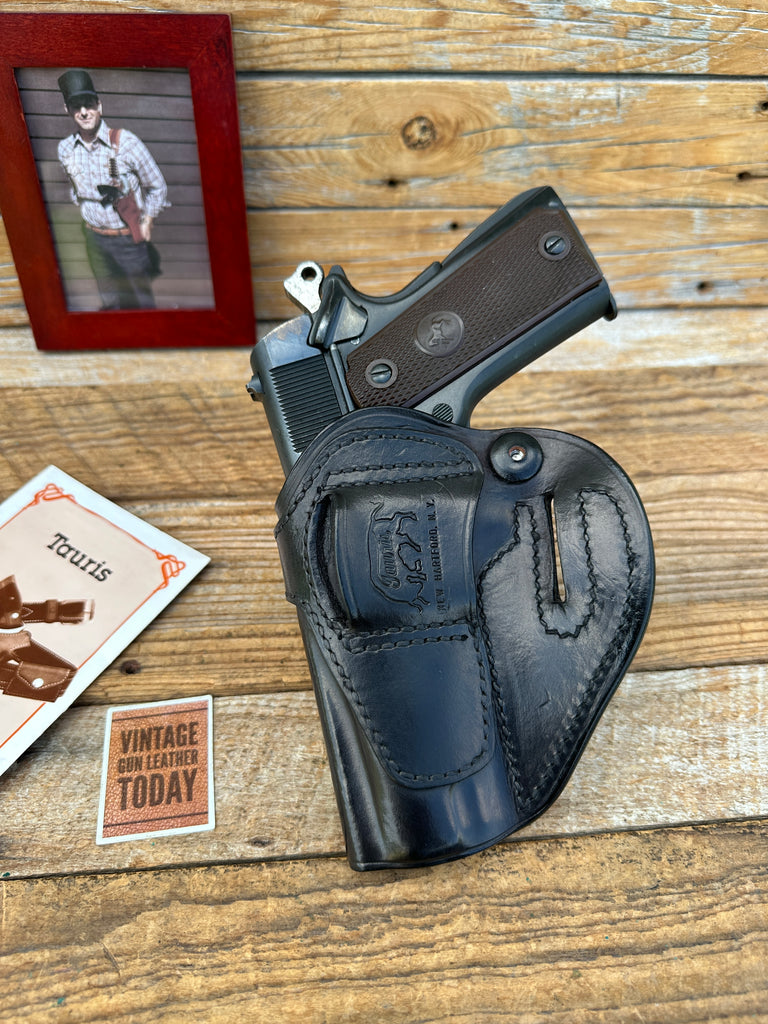 Vintage Tauris Brown Leather OWB Holster For Colt 45 1911 5" Government Model,