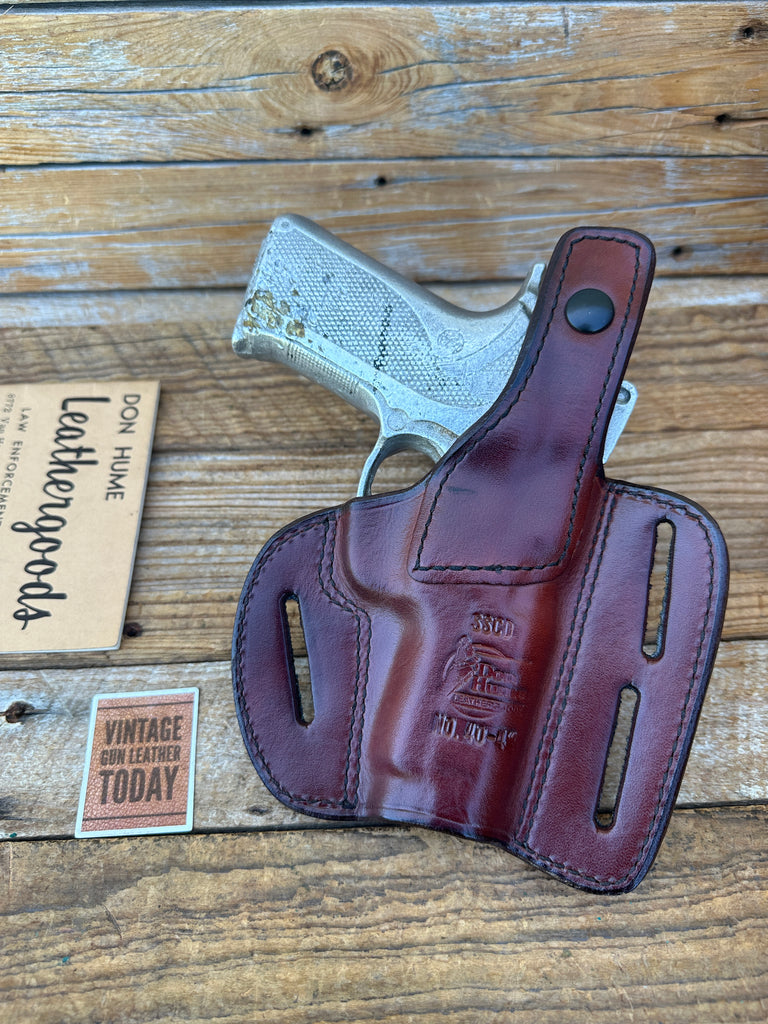 Don Hume SSCD Brown Leather 3 Slot OWB Holster for 4006 4043 5943 410 910 915