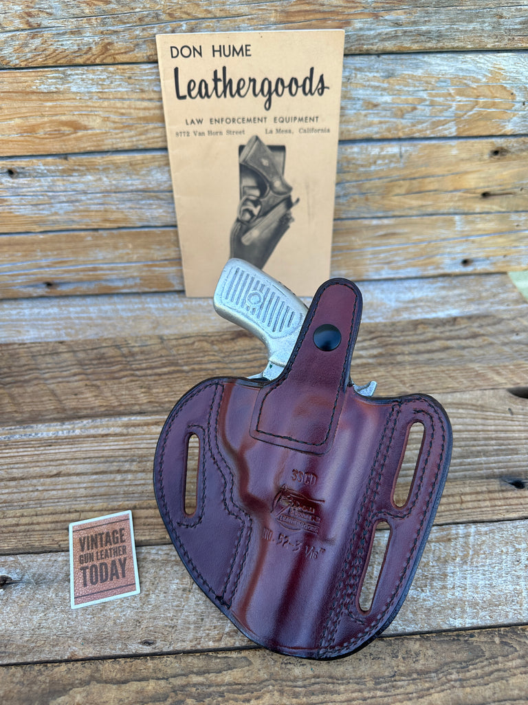 Don Hume SSCD Brown Leather 3 Slot OWB Holster for Ruger SP 101 3 1/16"