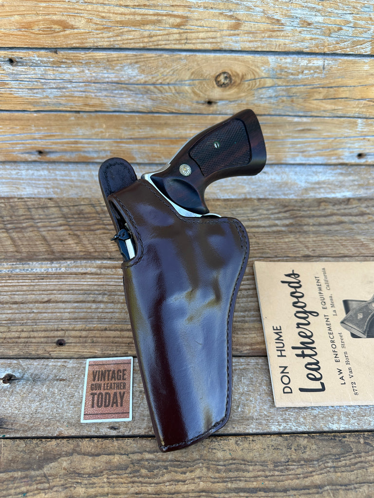 Don Hume H 727  1-4 High Ride Brown Leather Holster For 4" Dan Ruger S&W 10 19