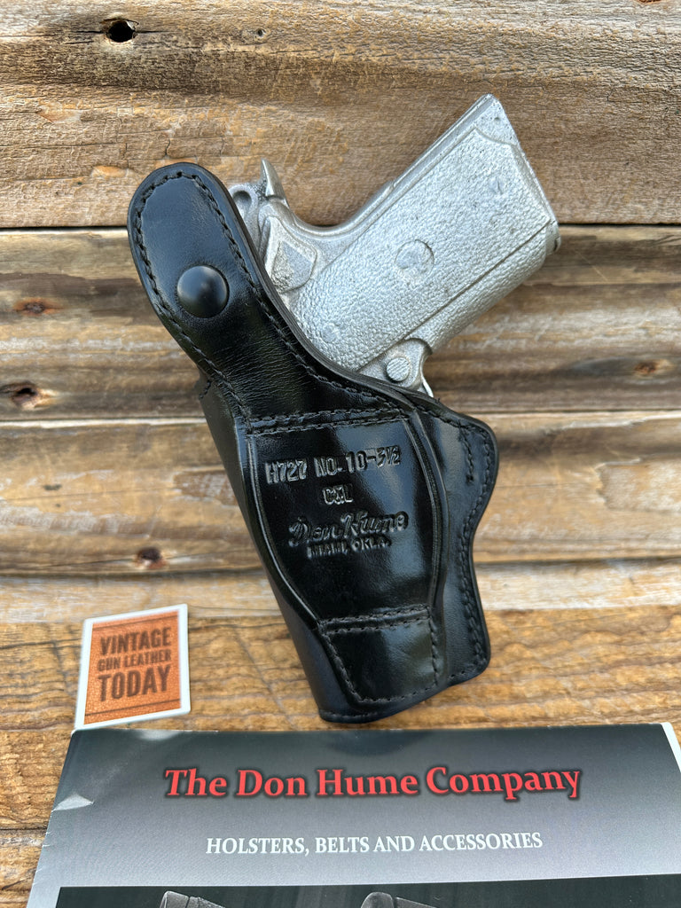 Don Hume H 727 High Ride Black Leather Holster For Colt Officers Model 3 1/2"