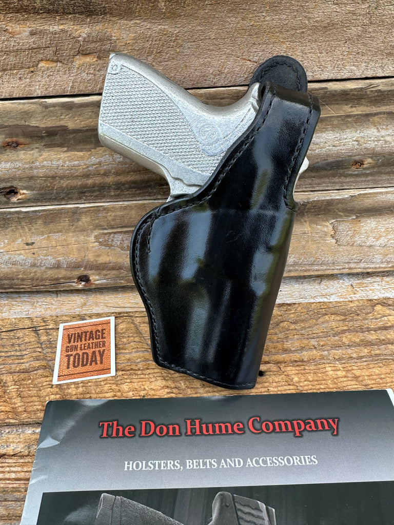 Don Hume H 727 35 3 1/2" High Ride Black Leather OWB Holster For S&W 6946 Square