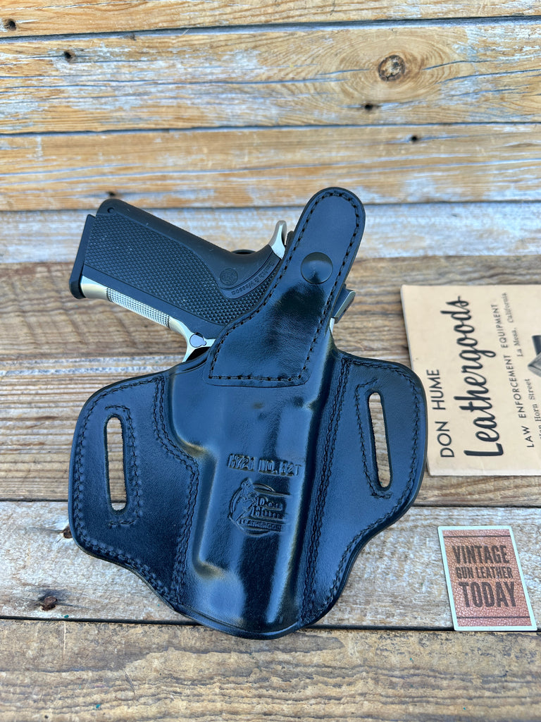 Vintage Don Hume Black Leather H721 OWB Holster For SMITH S&W 4563 4566 TSW