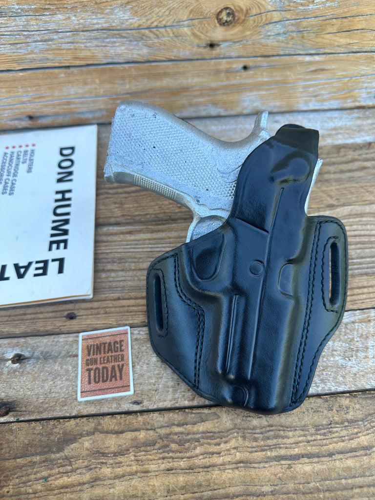 Vintage Don Hume H721 40T Black Leather OWB Holster For S&W 4006 5906 TSW