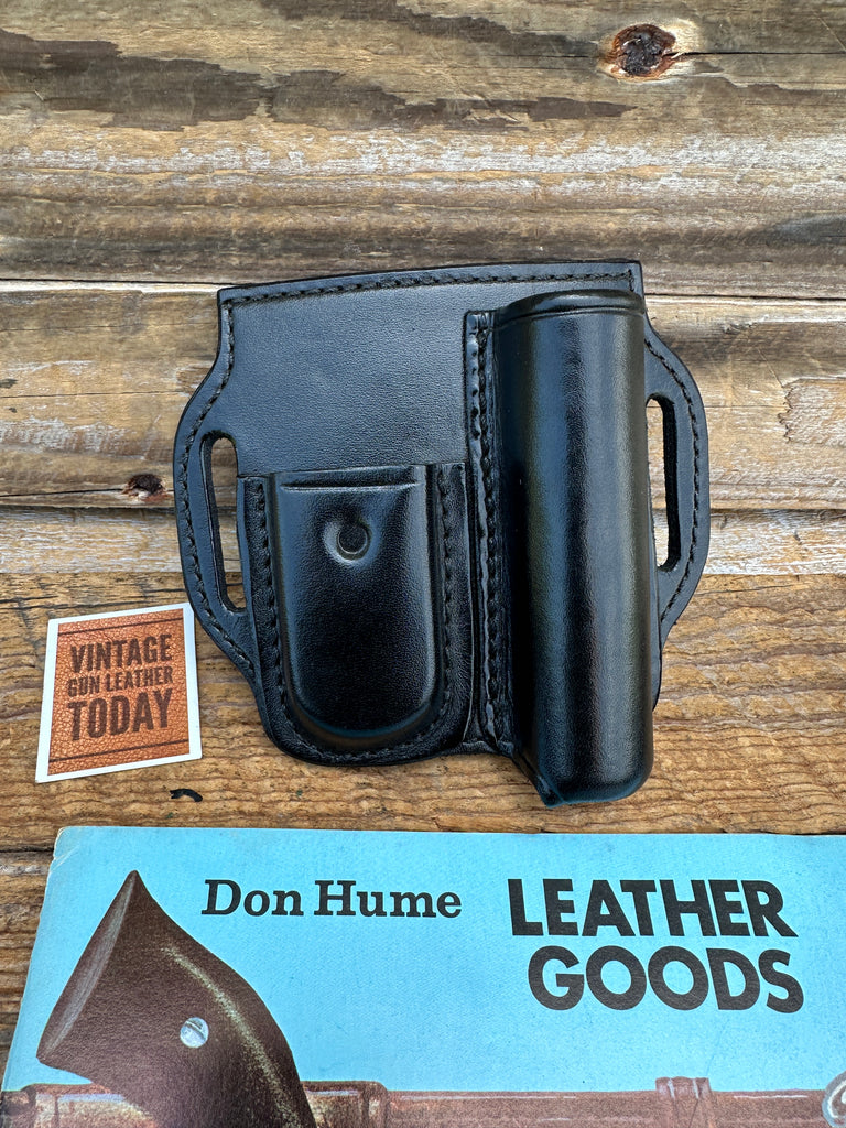 Don Hume BLACK Leather 26" ASP Baton  200B Magazine Carrier For Steel Single