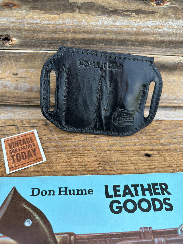 Don Hume Black Leather 1" Diameter Flashlight  100B Magazine Carrier 1 3/4" Slot
