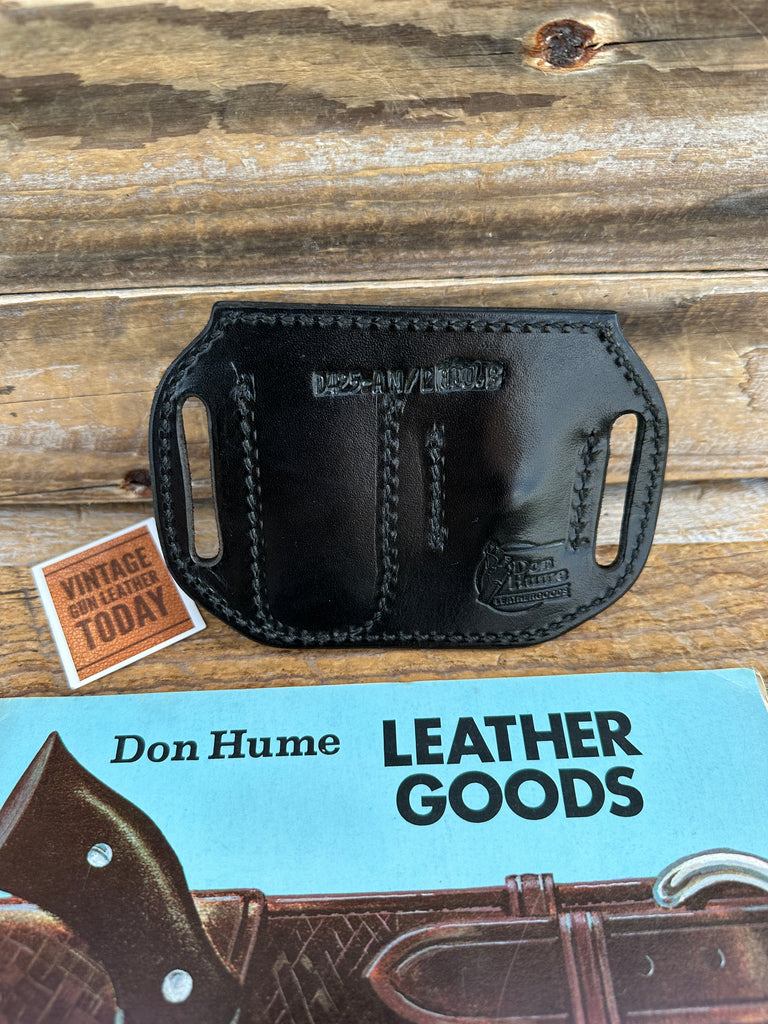 Don Hume Black Leather 1" Diameter Flashlight  100B Magazine Carrier 1 3/4 Slot