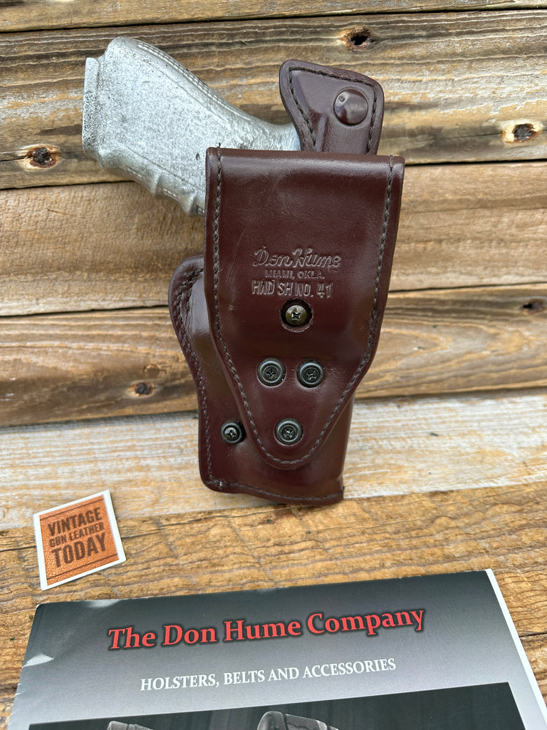 Don Hume HWD No. 41 Fairfax brown Leather Suede Lined Holster For GLOCK G20 G21