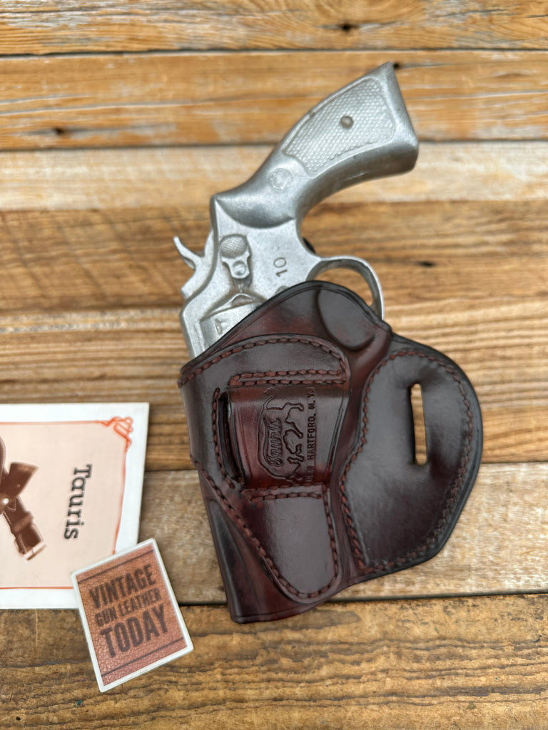Mike Taurisano Tauris Brown Leather OWB Holster For S&W M&P K frame 3" Revolver