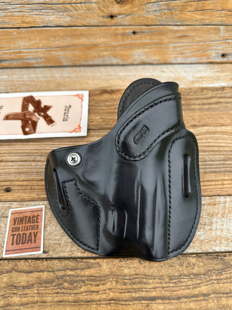 Mike Taurisano Tauris Black Leather OWB Holster For S&W M&P Shield 45 3.3"
