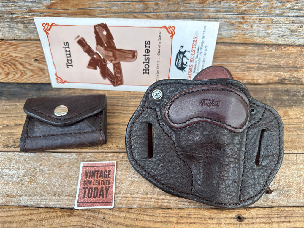 Custom Tauris Brown Shark Holster Ammo Carrier Set for Colt Detective Cobra D