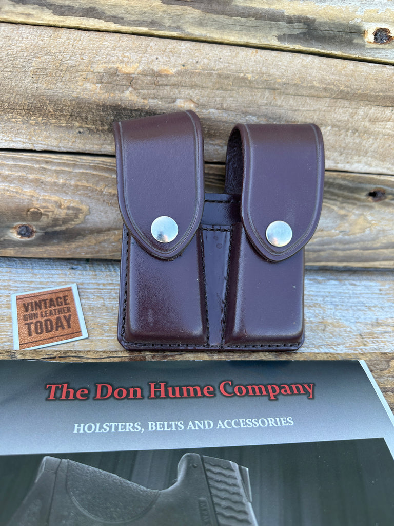 Don Hume D416R 400A Brown Leather Double Magazine Carrier Steel Single Stack