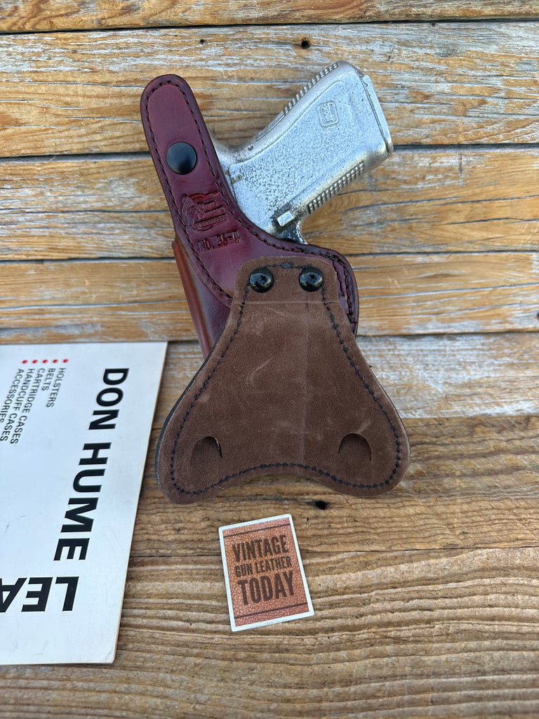 Don Hume Saddle Brown Leather OWB Paddle Holster For GLOCK G19 G23 G32 19 23 32
