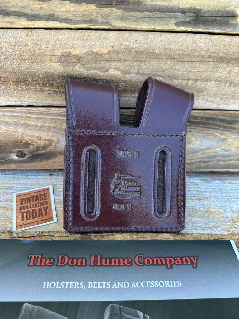 Don Hume D416R 400A Brown Leather Double Magazine Carrier Steel Single Stack