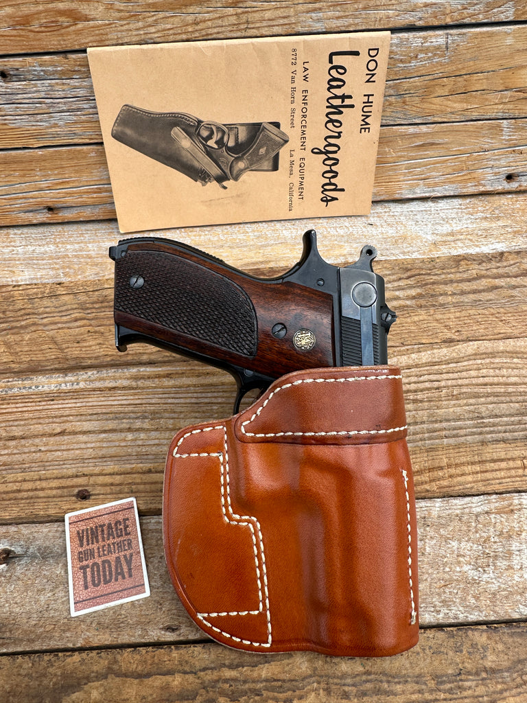 Don Hume Brown Leather H724 OWB Holster For S&W 39 59 439 459 639 3904 5904 5906