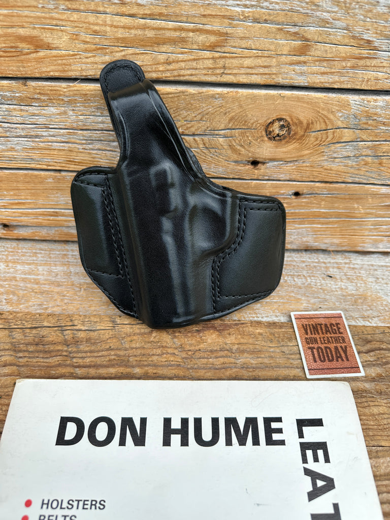 Vintage Don Hume  H721 K40 Double 9 Plain Black Leather OWB Holster For KAHR P40
