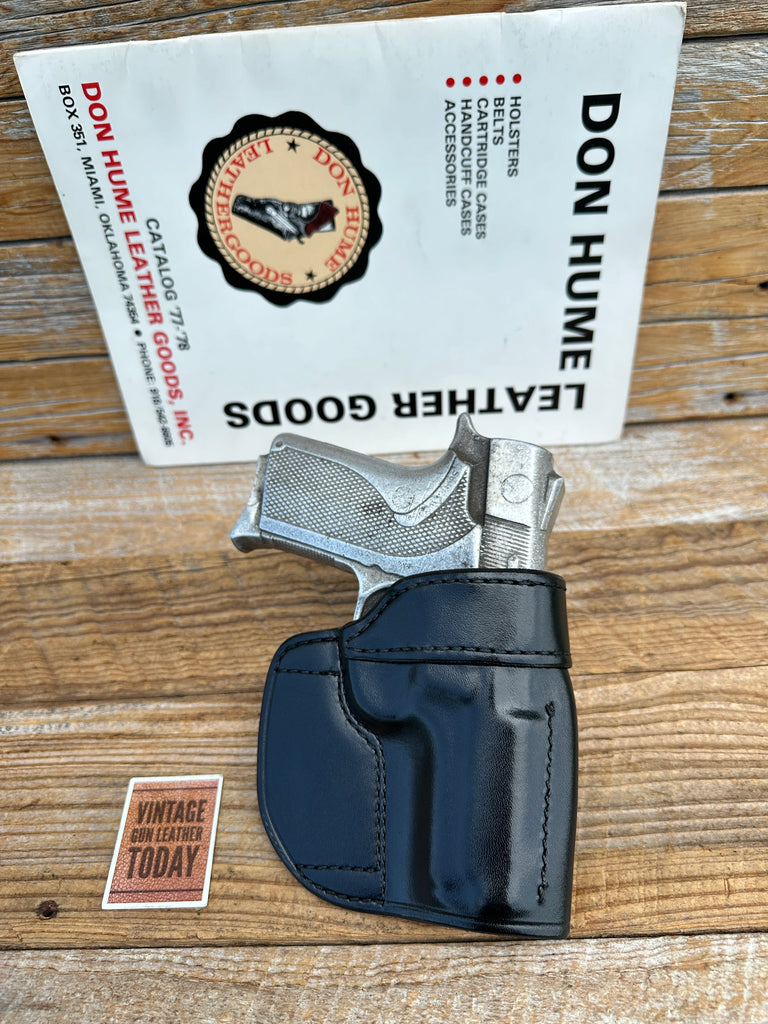 Don Hume Black Leather H724 28R OWB Holster For S&W 3953 6904 6906 Round
